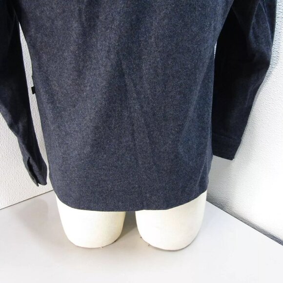NEW ALAN PAINE Men's US M Richmond Wool Blend Knitted Shacket Shirt Jacket Navy - Picture 11 of 11